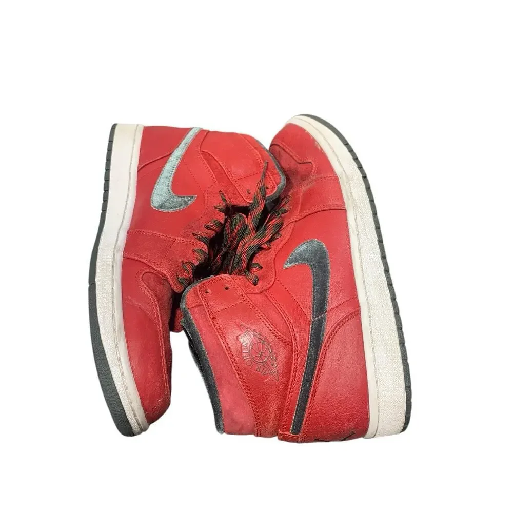 AIR Jordan 1 Retro hightop RED and FOREST GREEN‎ sz 11.5